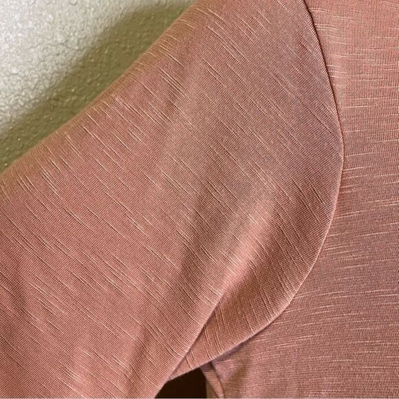 Maurices 3/4 Long Sleeve Heathered Blouse Peach Blush Color Size XL - Picture 3 of 11